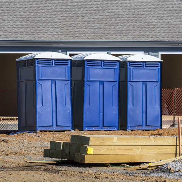 how often are the porta potties cleaned and serviced during a rental period in Wallburg